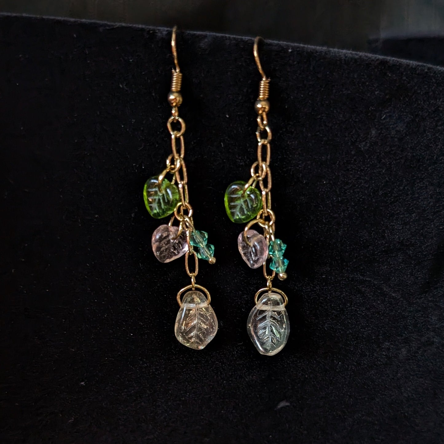 Flower Initial Pendant Necklace & Earrings Set