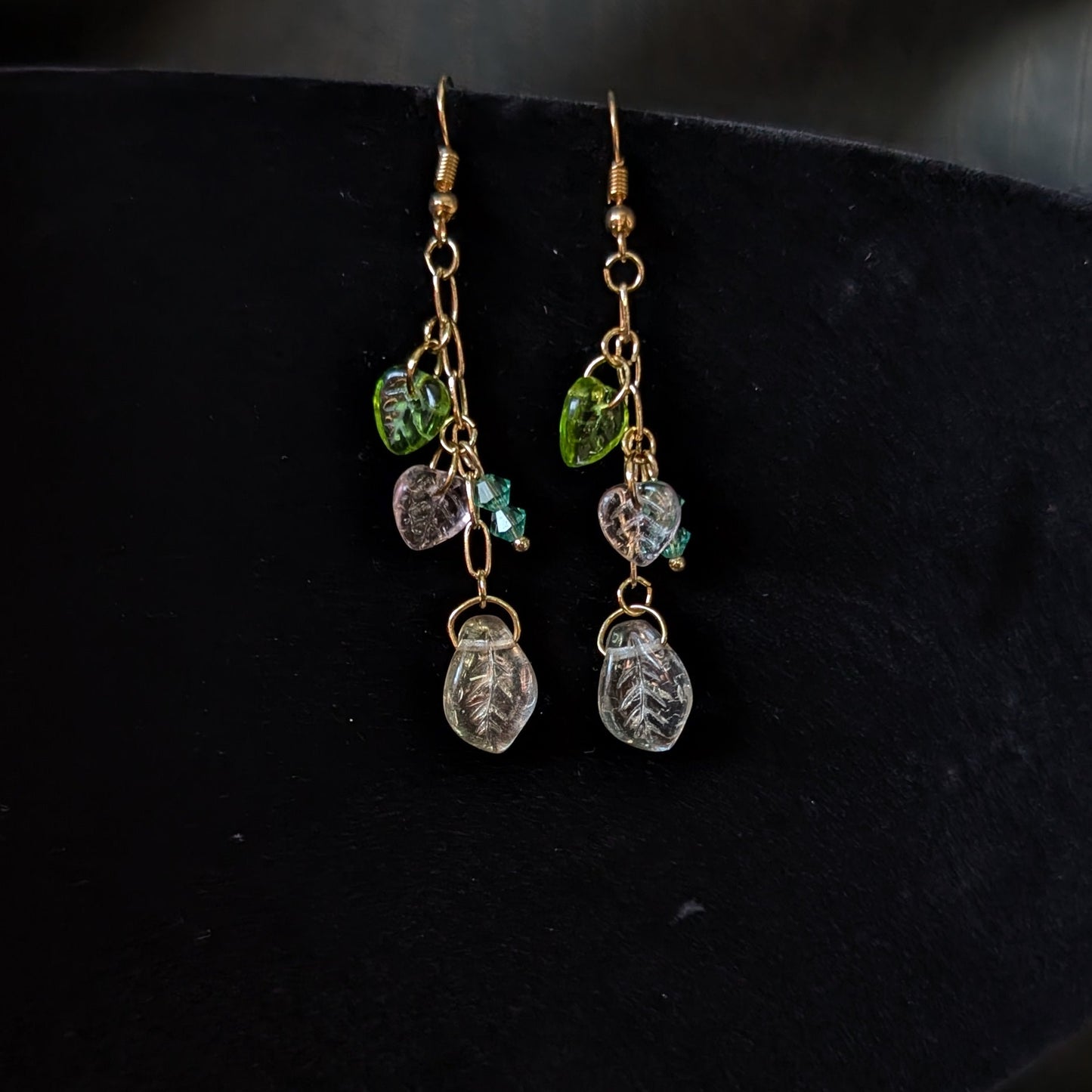 Flower Initial Pendant Necklace & Earrings Set