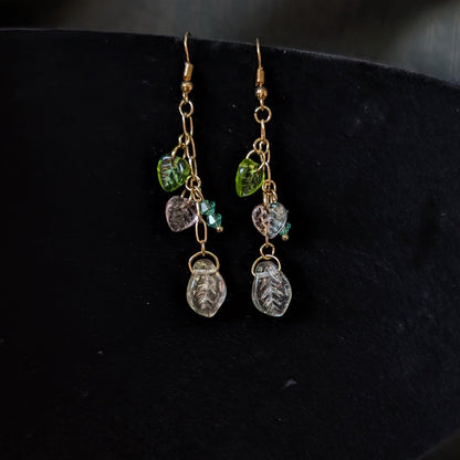 Flower Initial Pendant Necklace & Earrings Set